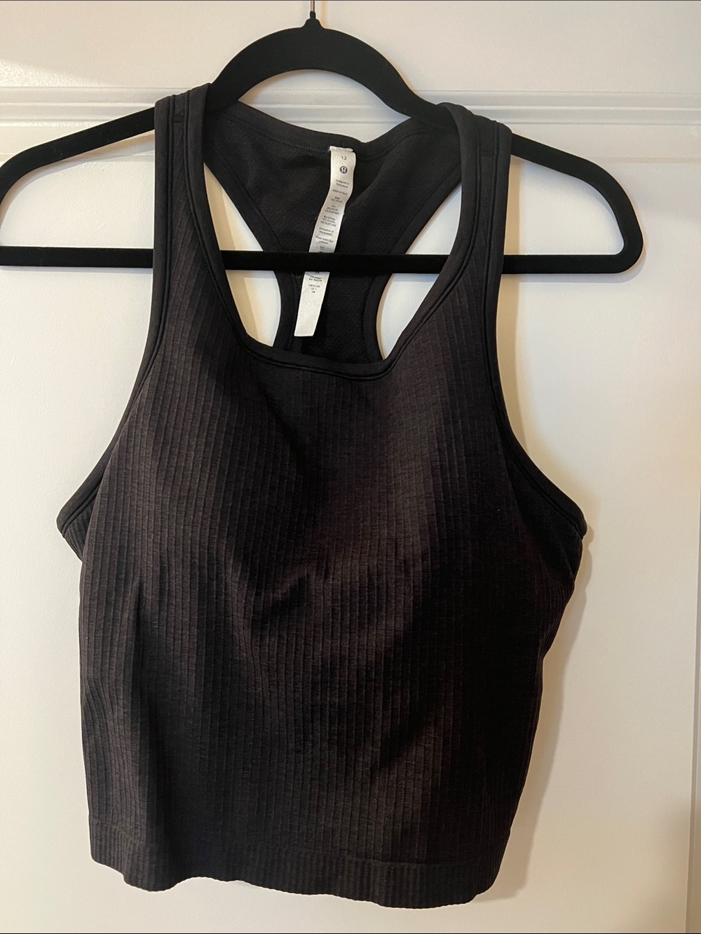lululemon athletica Black Ebb To Street Crop Tank